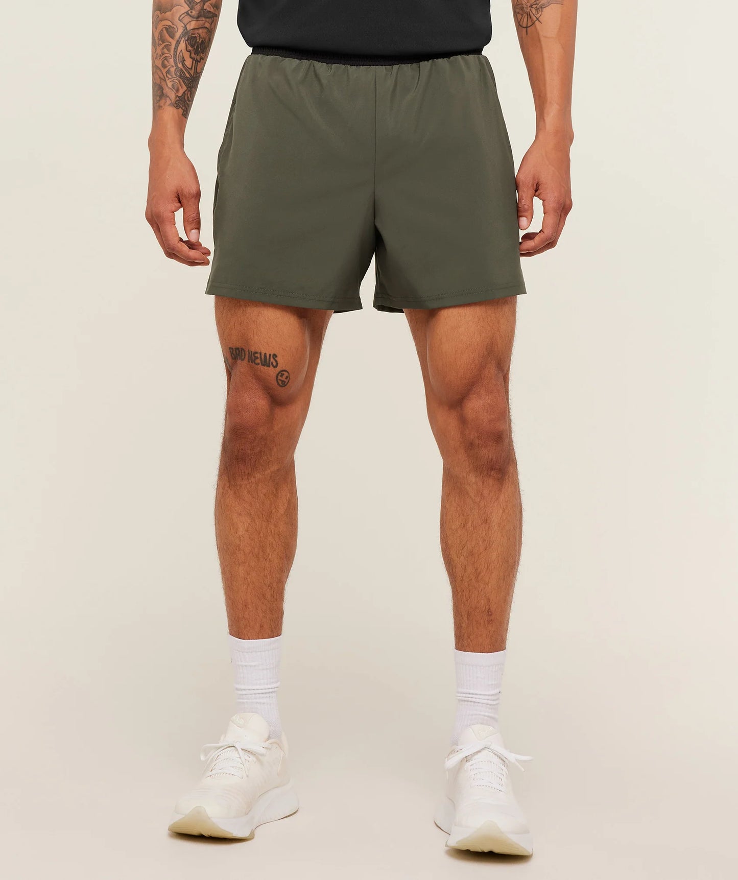 Arrival Contrast Shorts 5” | Strength Green/Black