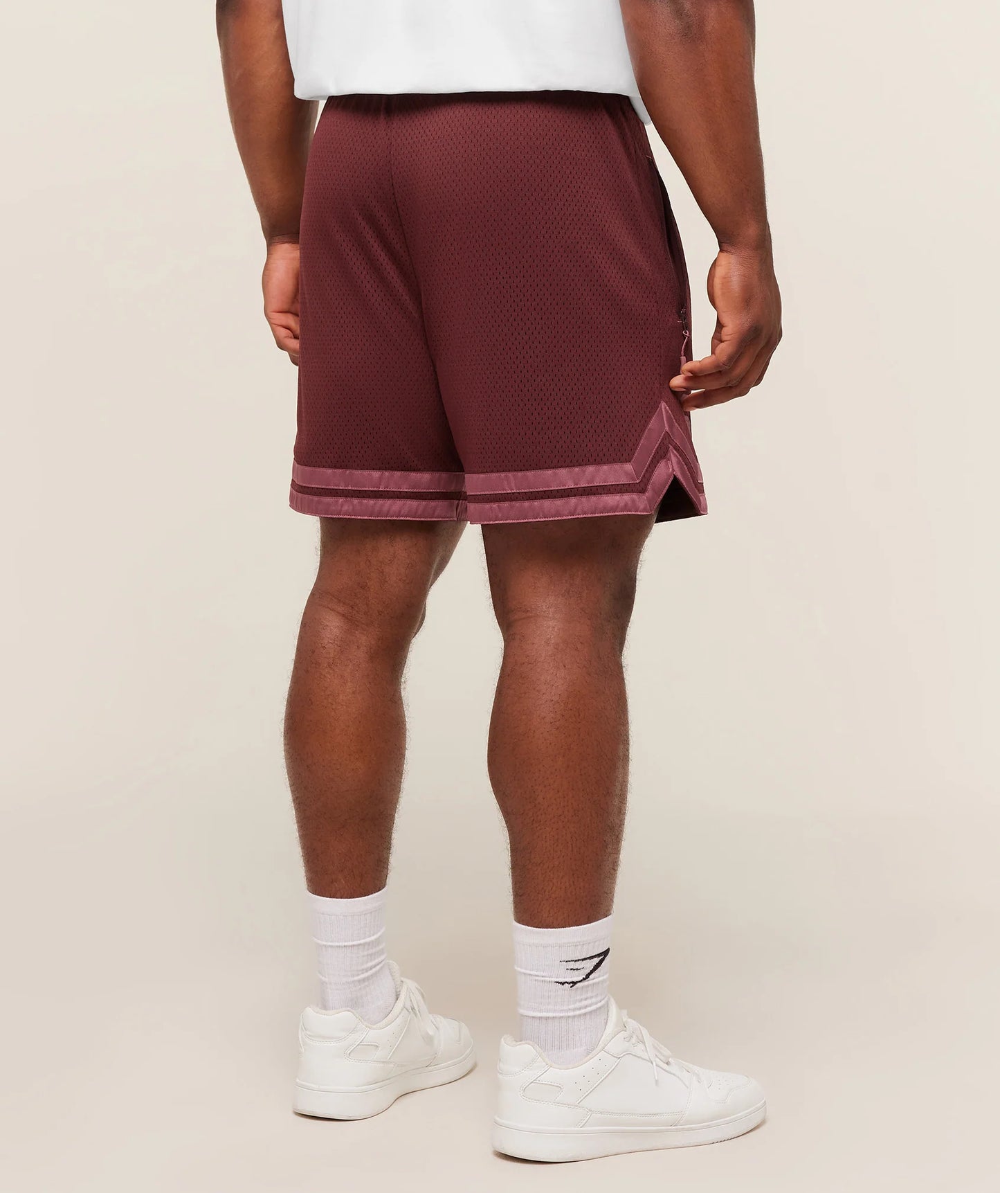 Campus Mesh Shorts | Rich Maroon/Reset Pink
