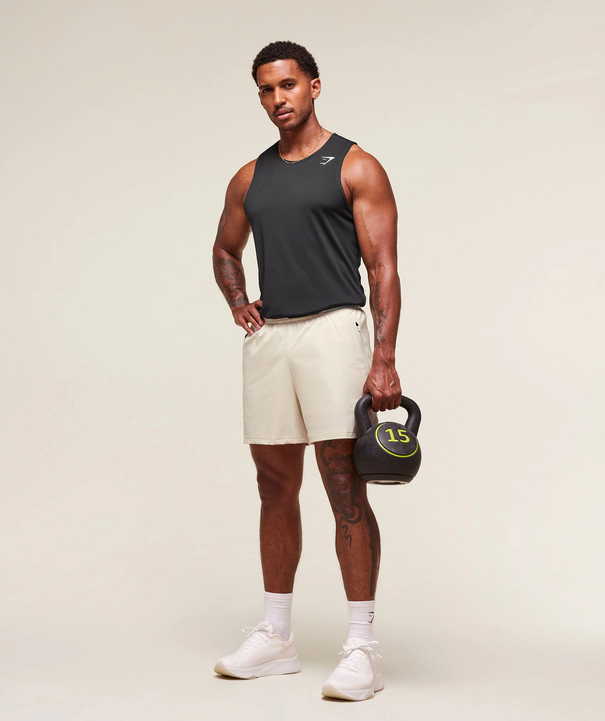 Fit Elite 5" Shorts | Oat White