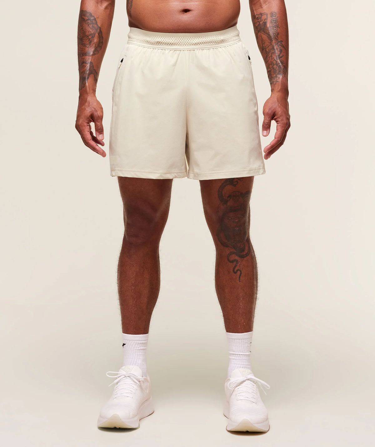 Fit Elite 5" Shorts | Oat White