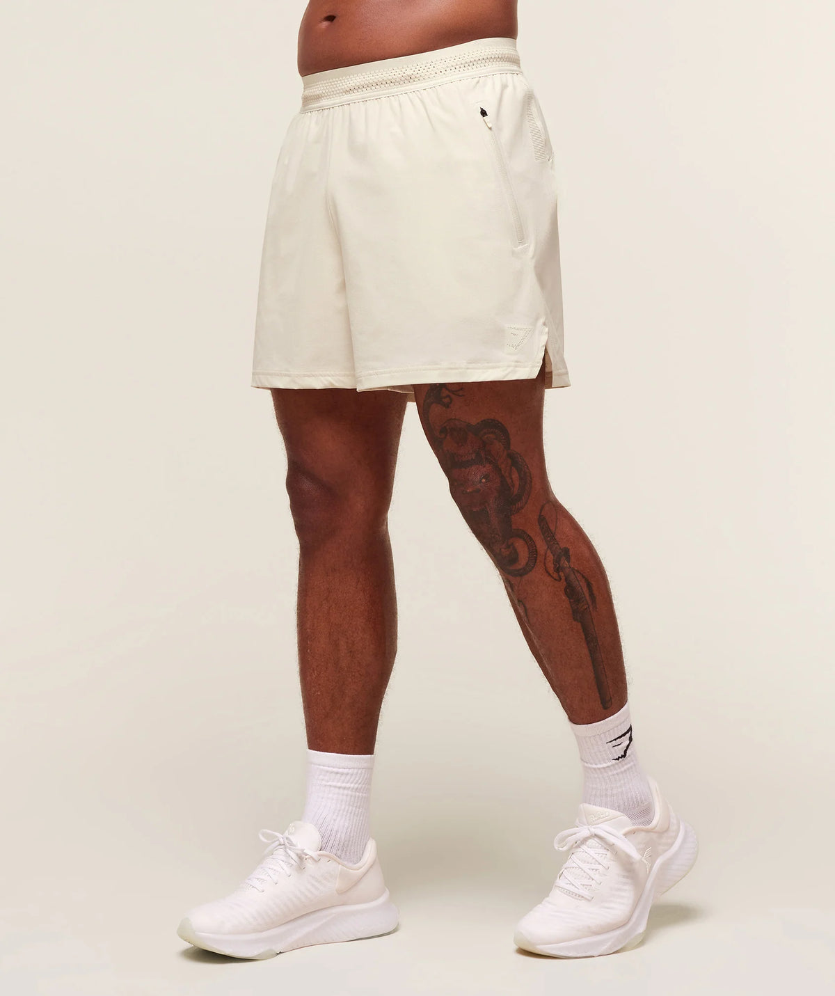 Fit Elite 5" Shorts | Oat White