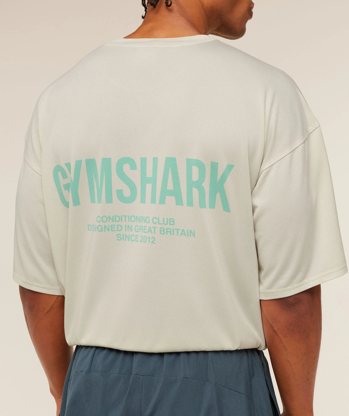 Conditioning Club Washed T-Shirt | Soft White/Pop Turquoise/Wash