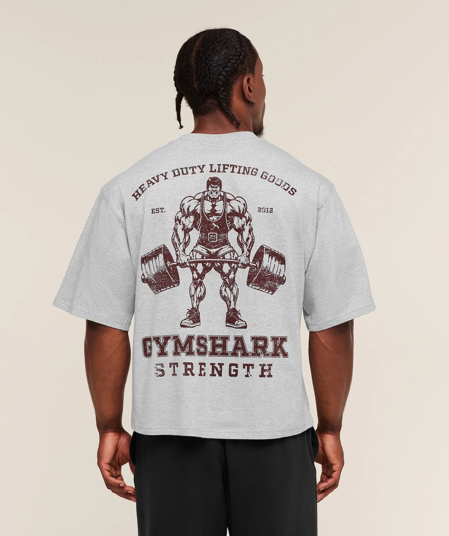 Gymshark Strength T-Shirt | Light Grey Core Marl