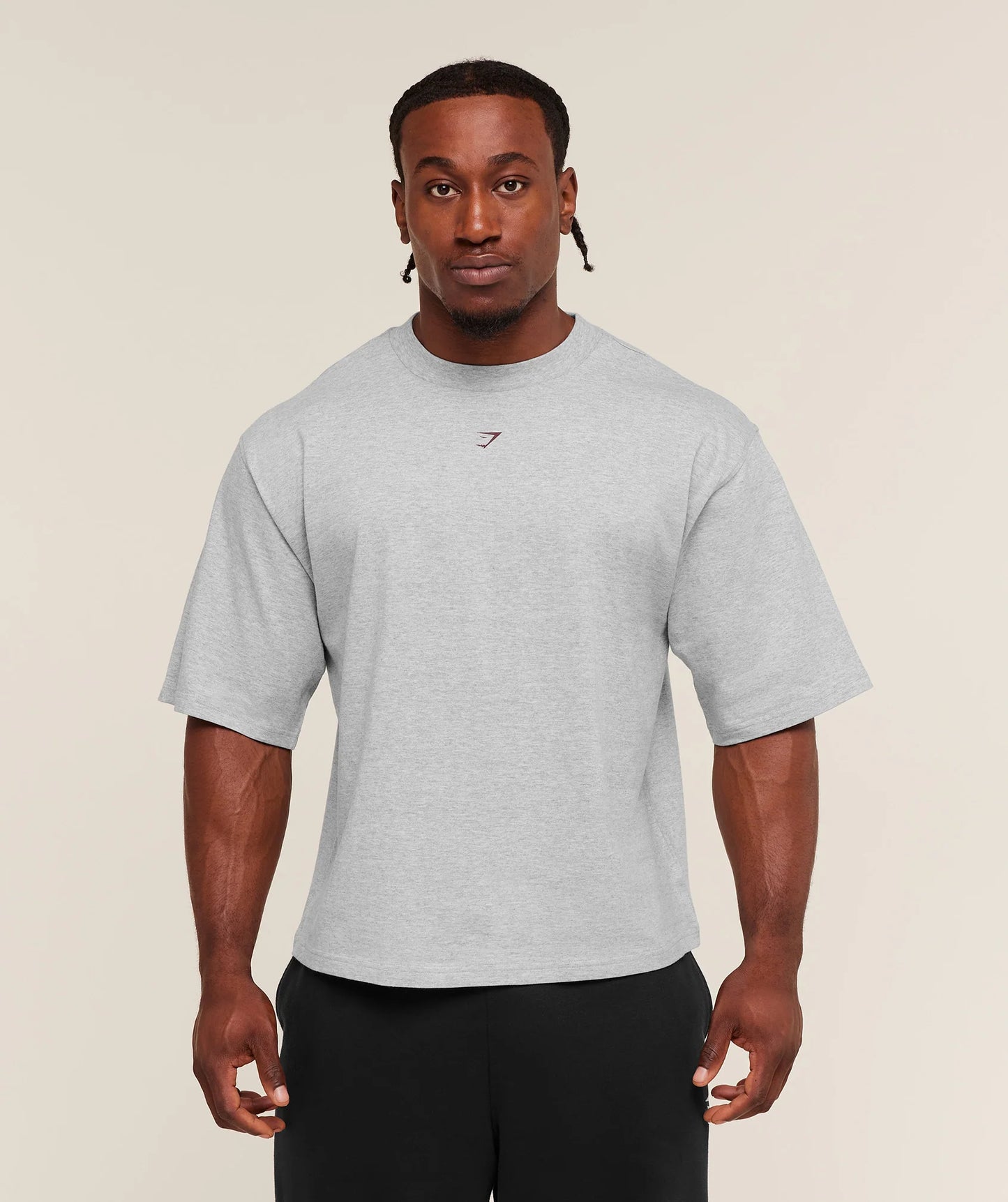 Gymshark Strength T-Shirt | Light Grey Core Marl