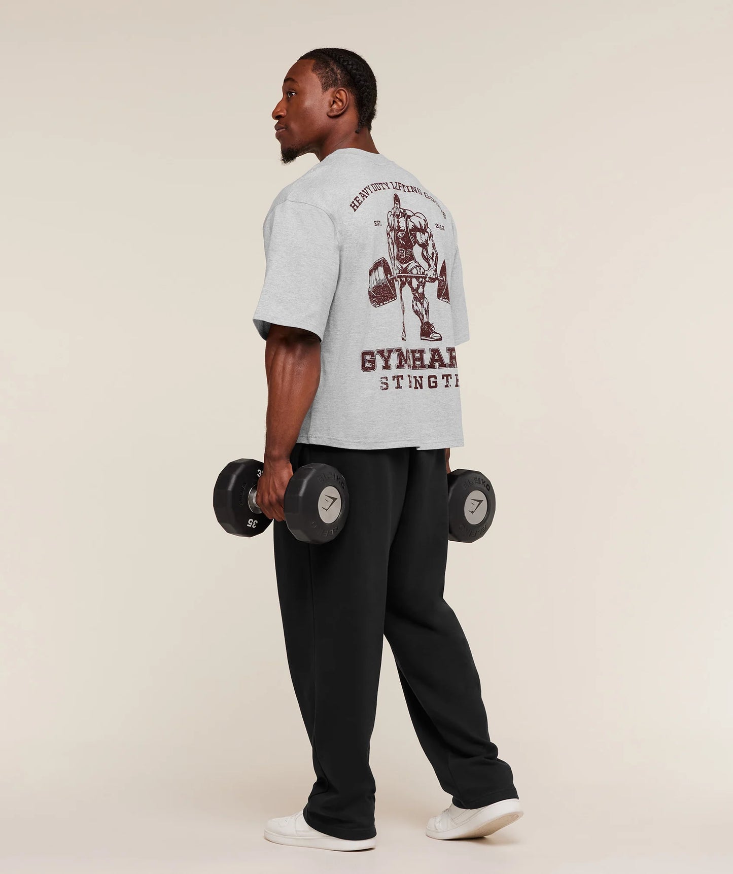Gymshark Strength T-Shirt | Light Grey Core Marl