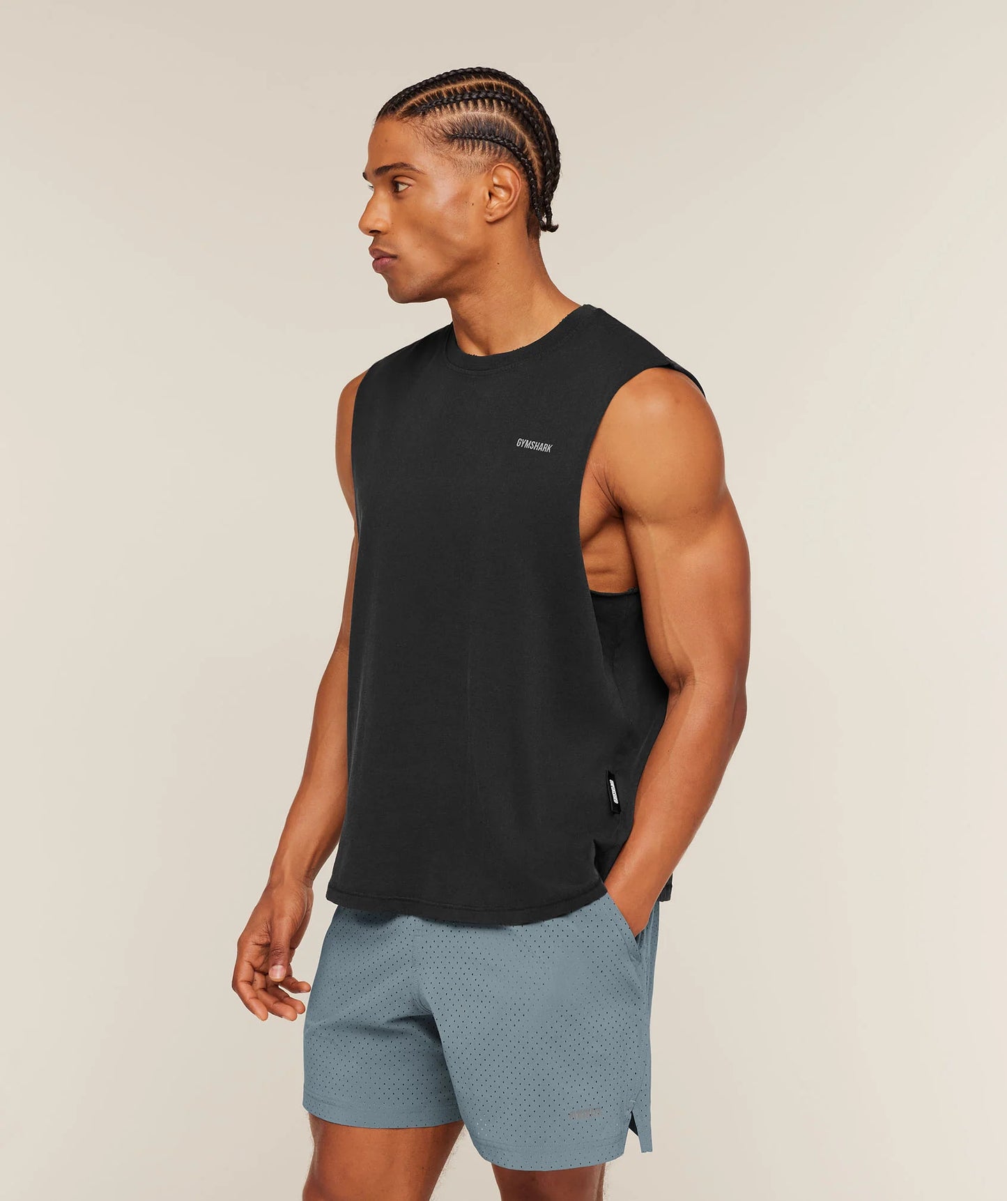Gymshark x CBUM Washed Sleeveless T-Shirt | Black