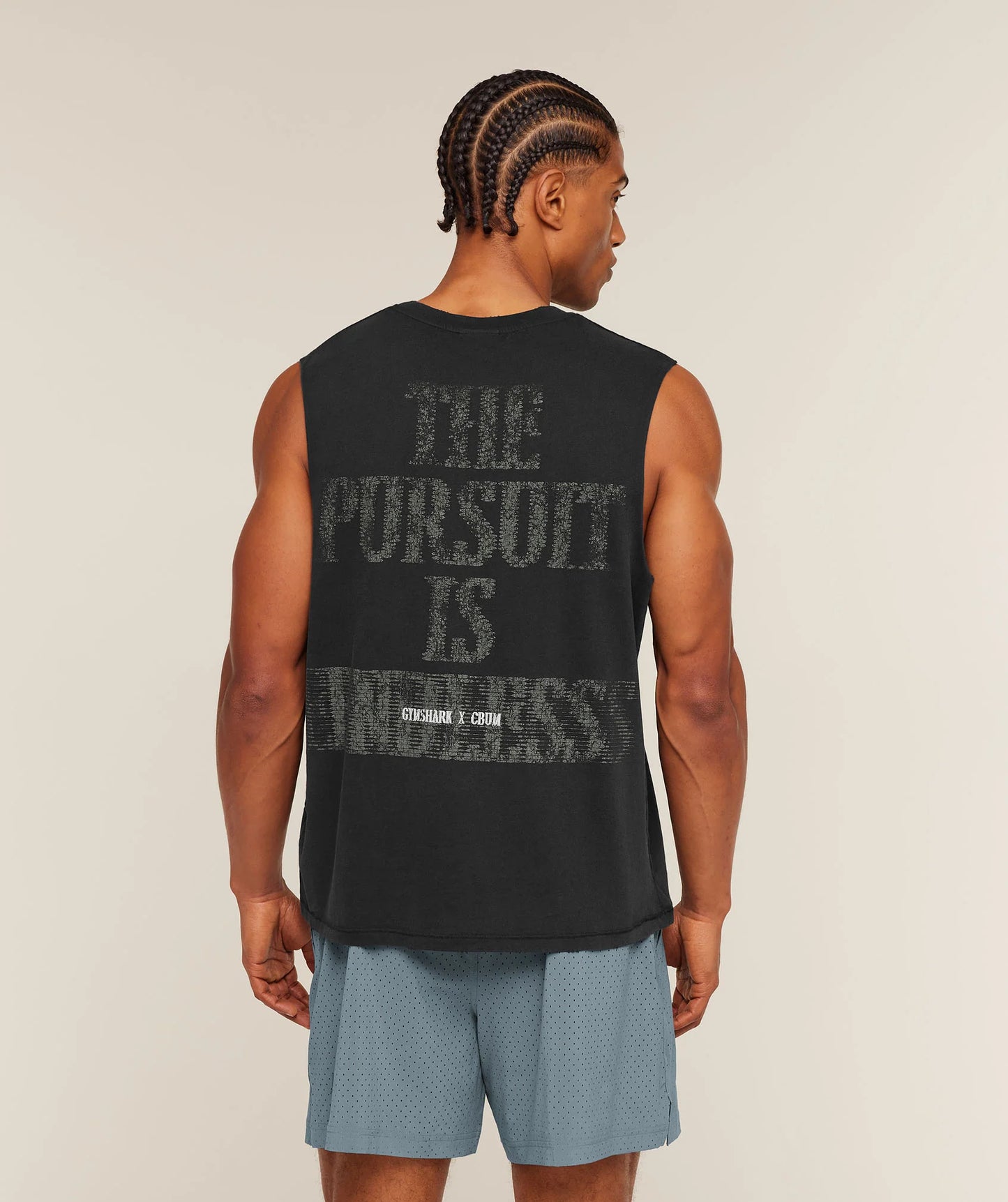 Gymshark x CBUM Washed Sleeveless T-Shirt | Black