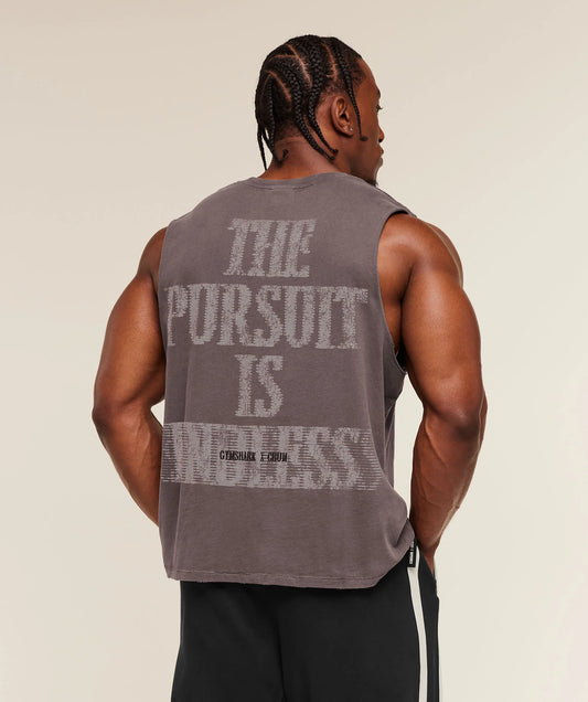 Gymshark x CBUM Washed Sleeveless T-Shirt | Greyed Purple