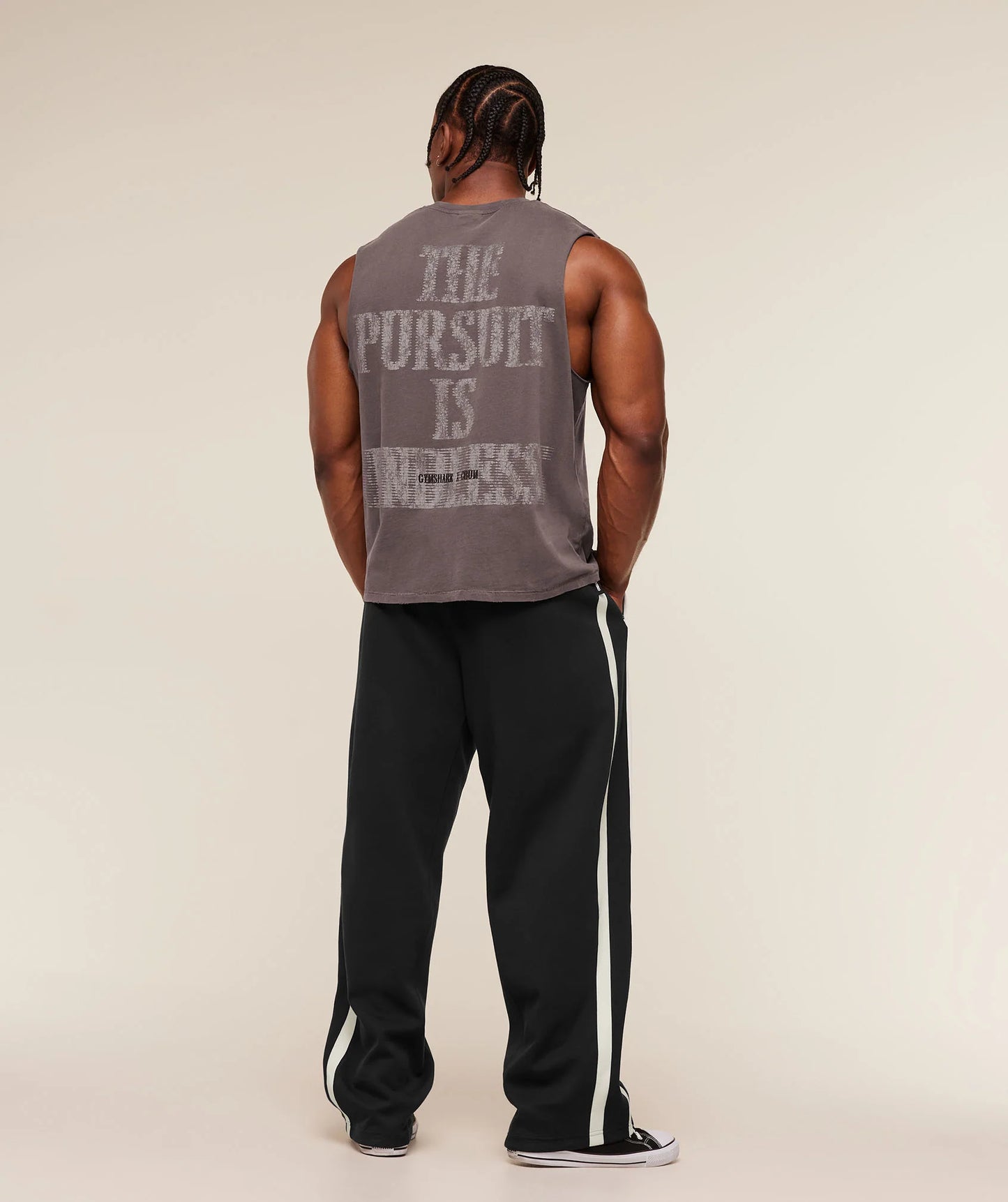 Gymshark x CBUM Washed Sleeveless T-Shirt | Greyed Purple