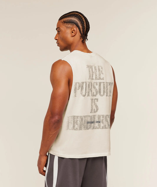 Gymshark x CBUM Washed Sleeveless T-Shirt | Soft White