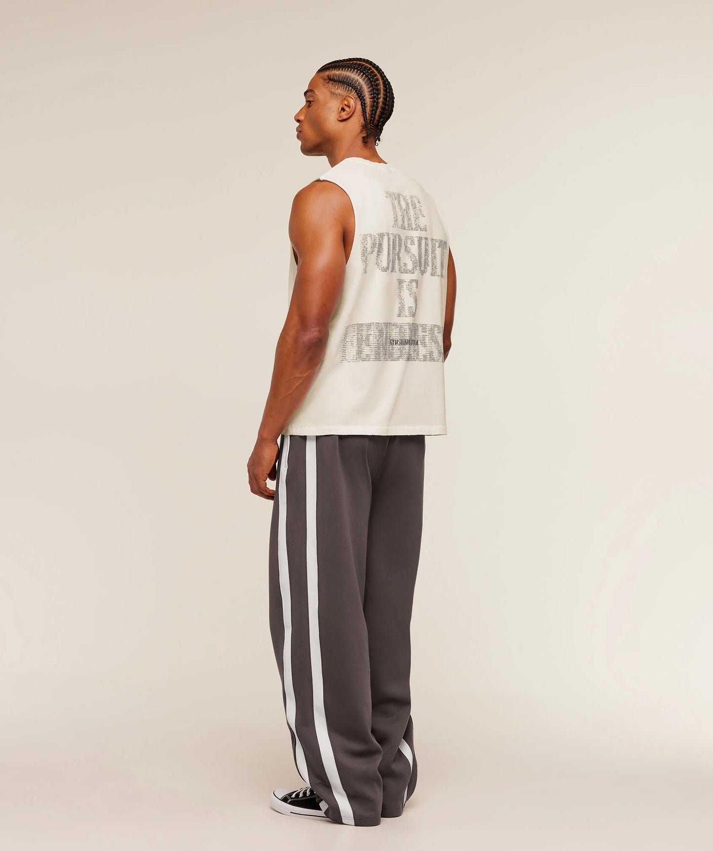 Gymshark x CBUM Washed Sleeveless T-Shirt | Soft White