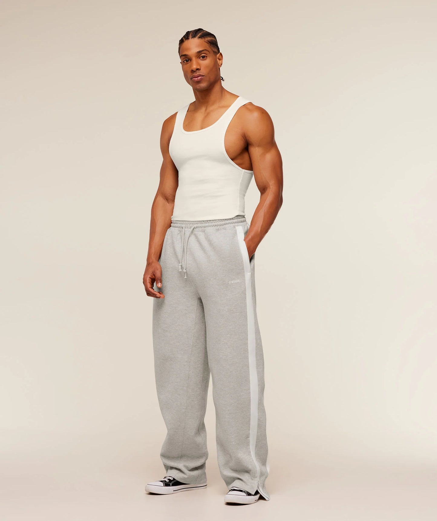 Gymshark x CBUM Straight Leg Jogger | Bros Stone Grey Marl