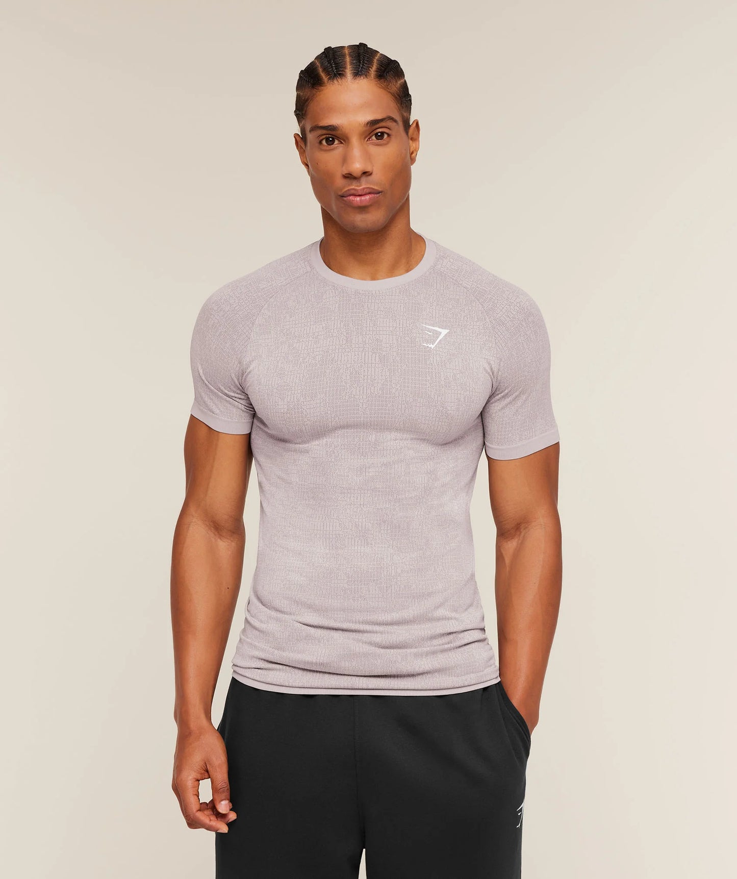 Geo Seamless Grid T-Shirt | Dawn Purple/Dusk Purple