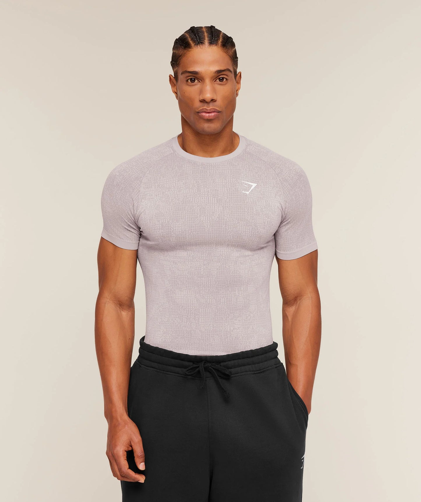 Geo Seamless Grid T-Shirt | Dawn Purple/Dusk Purple