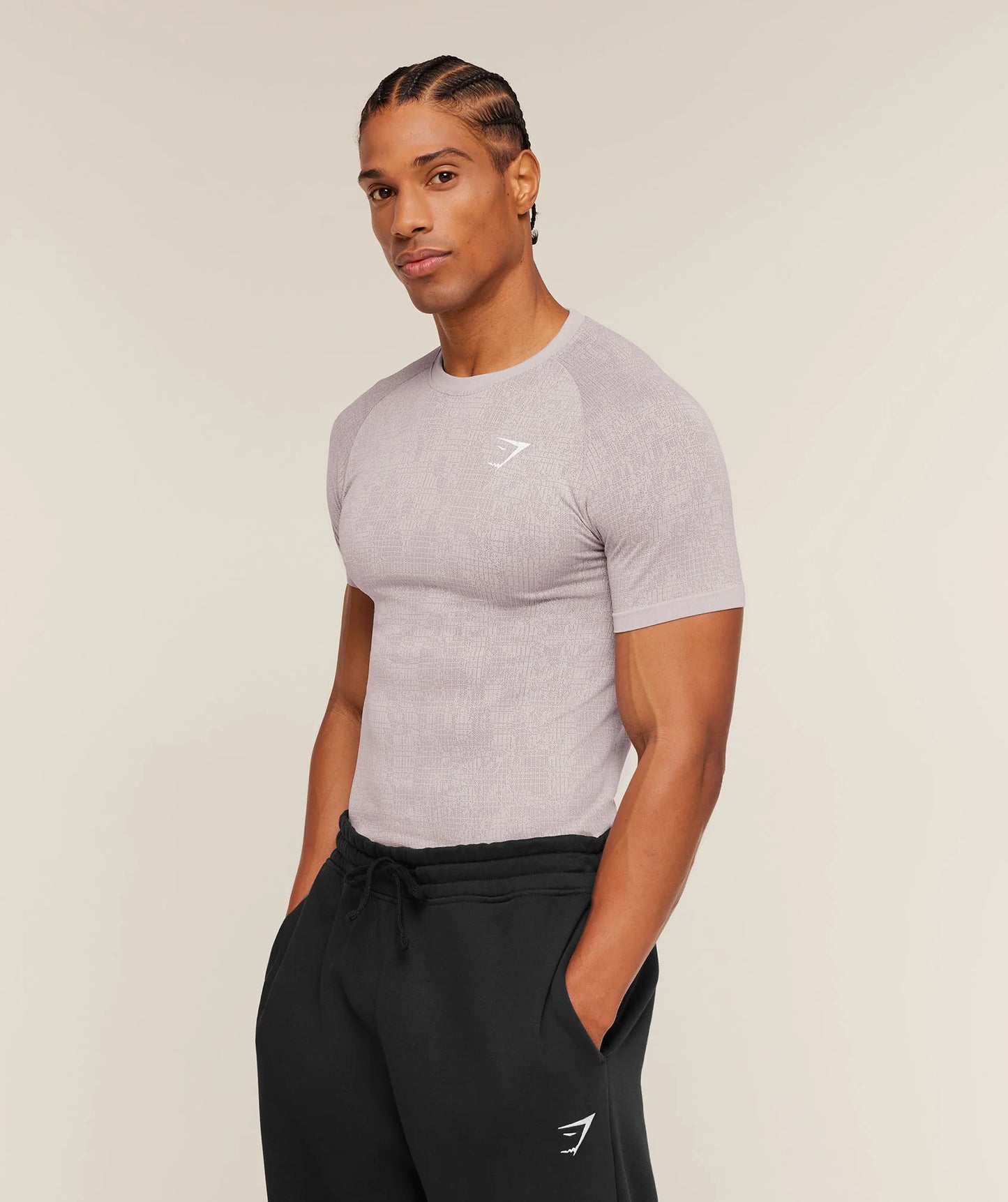 Geo Seamless Grid T-Shirt | Dawn Purple/Dusk Purple