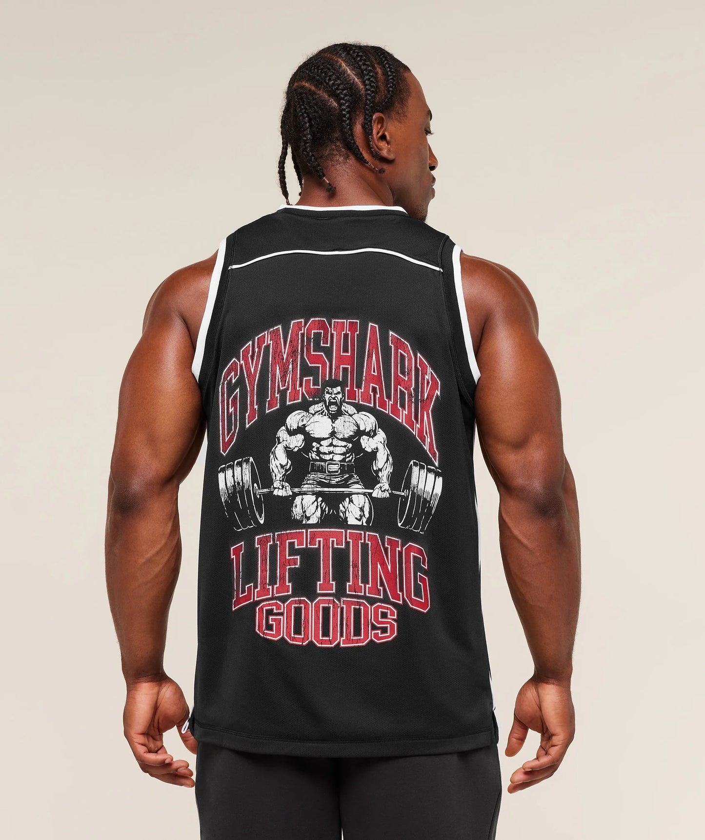 Graphic Basketball Mesh Tank | Black