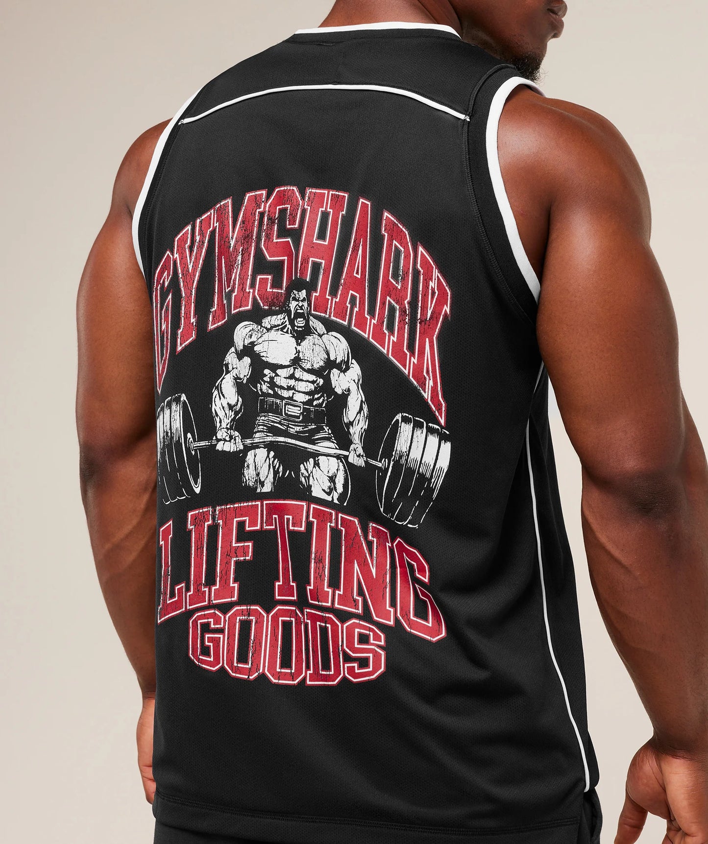 Graphic Basketball Mesh Tank | Black