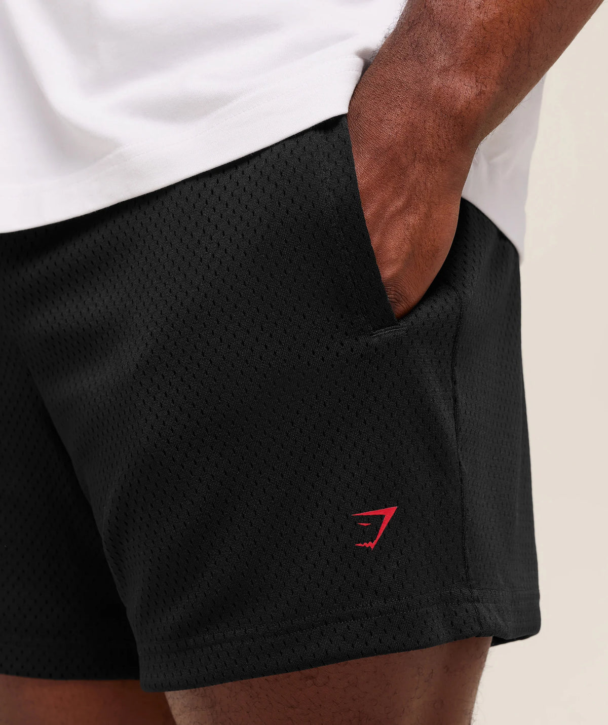 Gymshark Lifting Barbell Mesh 5" Short | Black