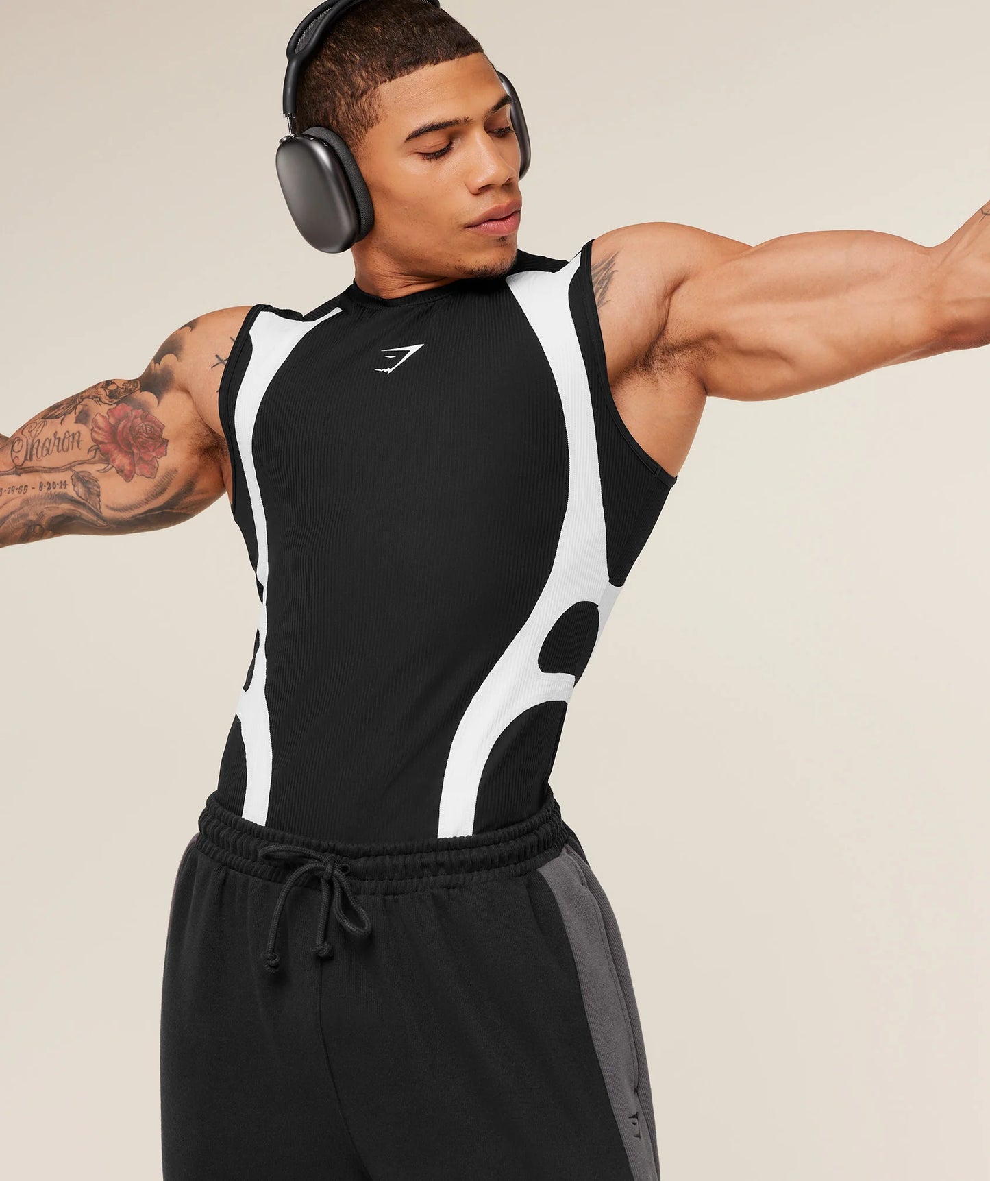 Gymshark x Carlos Belcast Tank Baselayer  | GS Black
