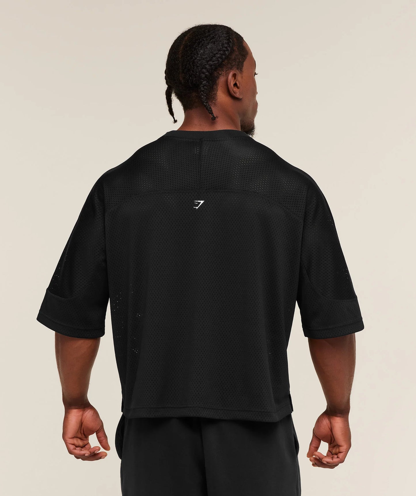 Graphic Mesh Oversized T-Shirt | Black