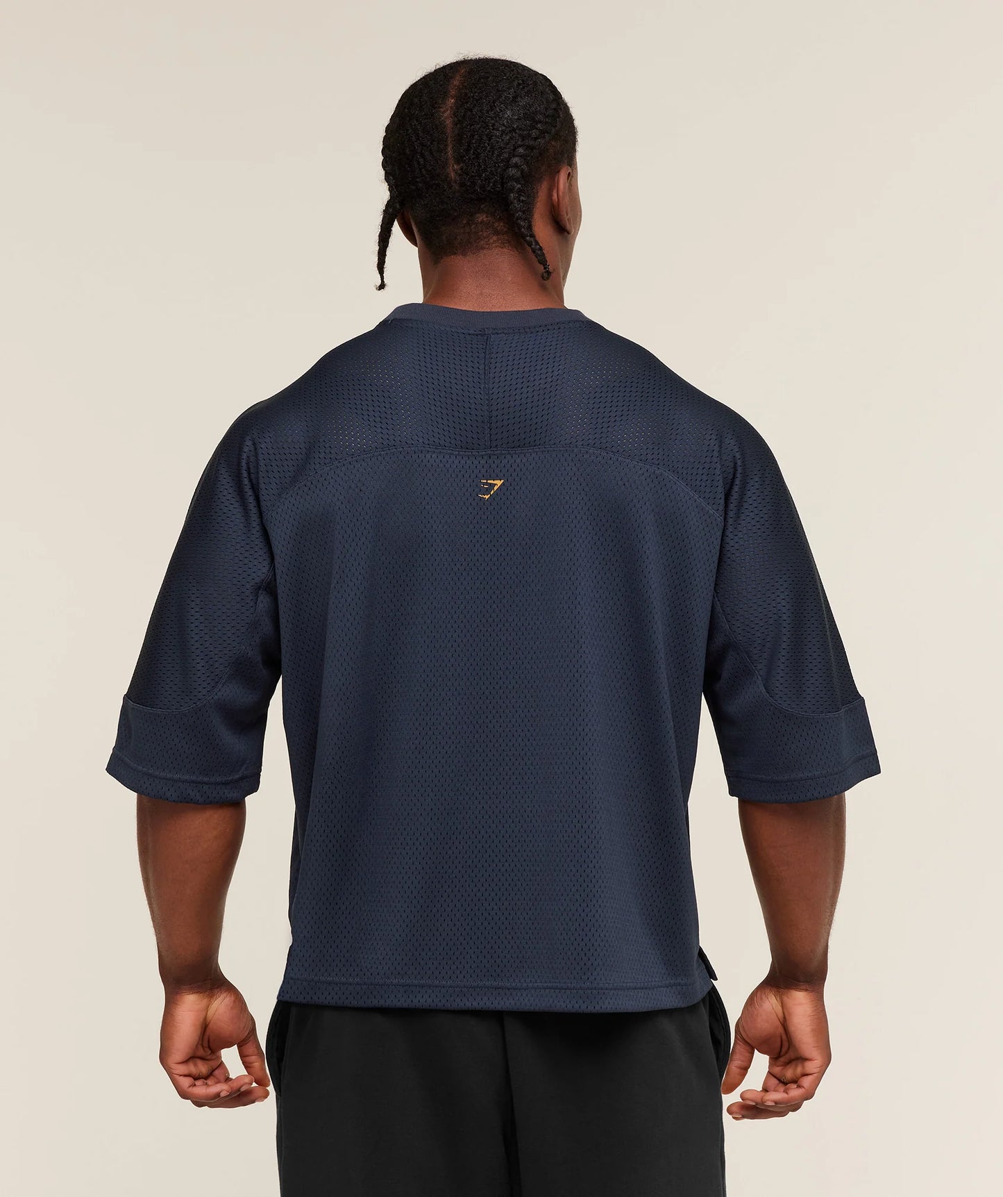 Graphic Mesh Oversized T-Shirt | Heavy Blue