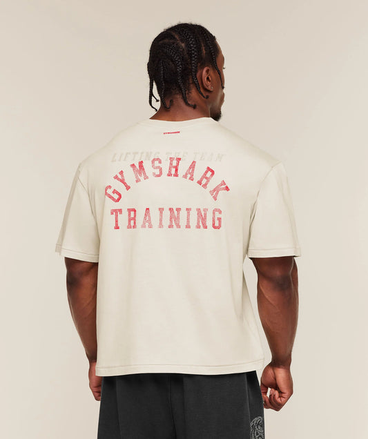 Retro Collegiate T-Shirt | Tinted White