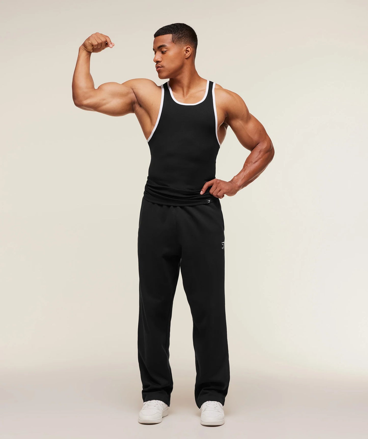 Ribbed Tank 1PK | Black/White