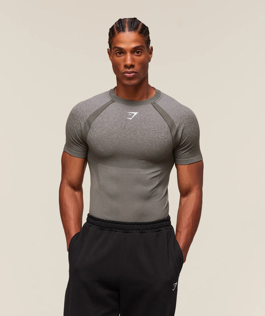 GS - Shadow Seamless T Shirt in Meteor Grey