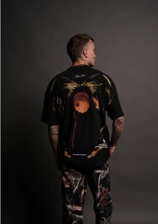 DS - BEHIND THE MASK "PREMIUM" OVERSIZED TEE IN BLACK
