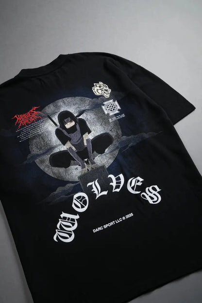 DS - UNDER THE MOON "PREMIUM" OVERSIZED TEE IN BLACK - ÚLTIMAS PIEZA: S