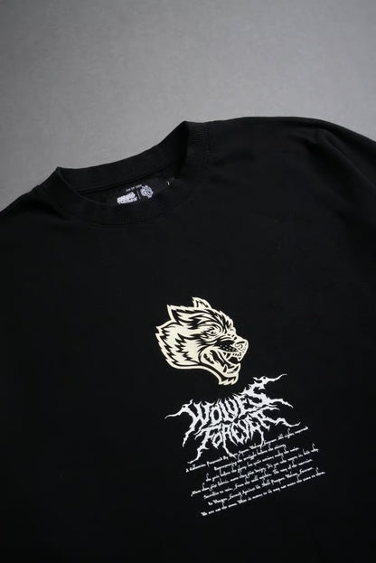 DS - UNDER THE MOON "PREMIUM" OVERSIZED TEE IN BLACK - ÚLTIMAS PIEZA: S