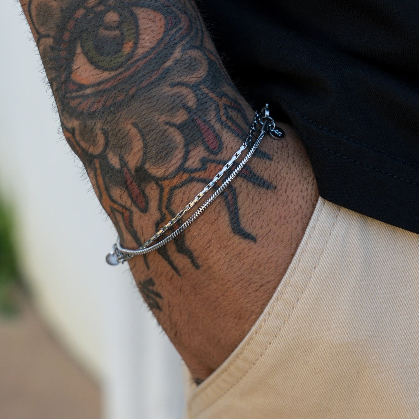 Minimal Snake Bracelet - Silver RG373