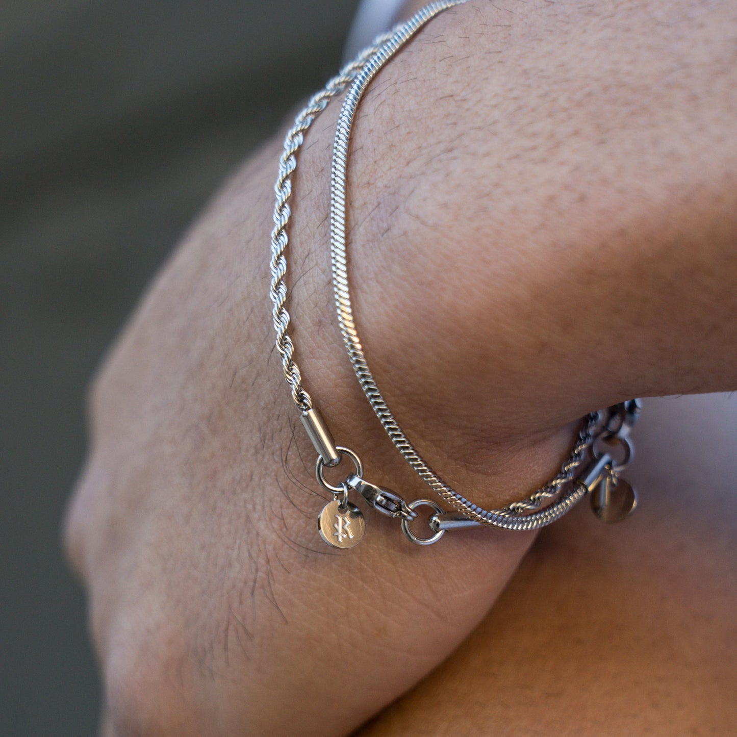 Minimal Snake Bracelet - Silver RG373