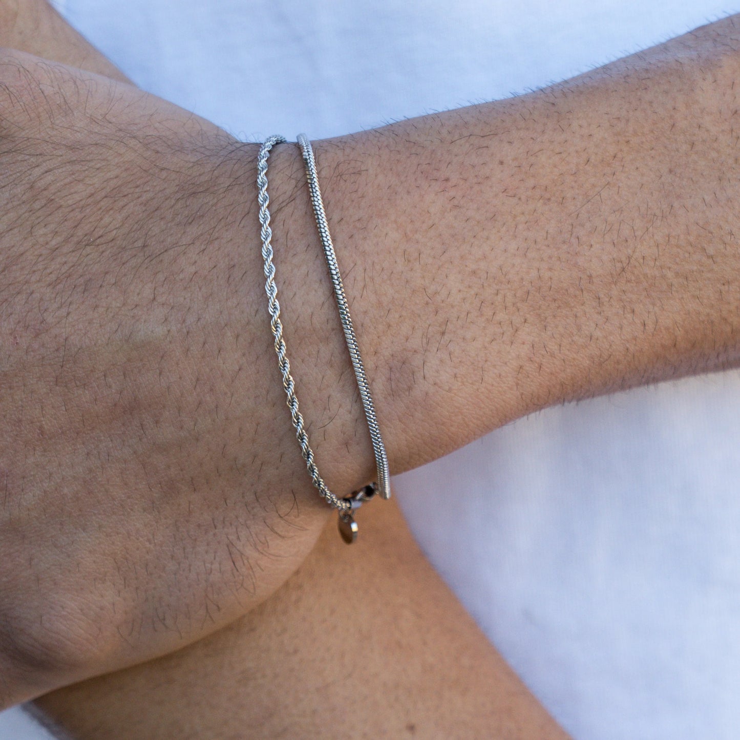 Minimal Snake Bracelet - Silver RG373
